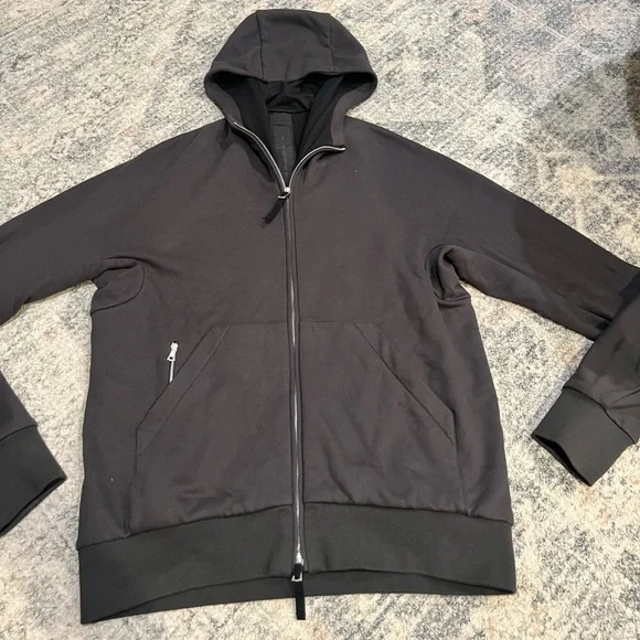 NikeEvery Stitch Series Solid Color Zipper Knit Hooded Jacket Black